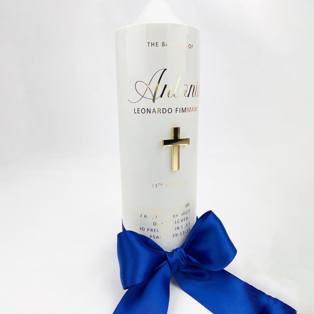 Christening Candle with Ribbon
