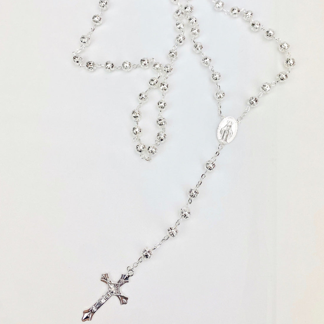 Silver Metal Rosary