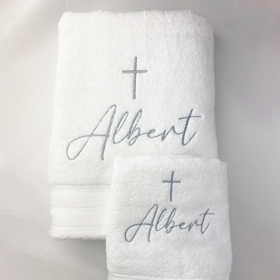 Embroidered Christening Towel Set