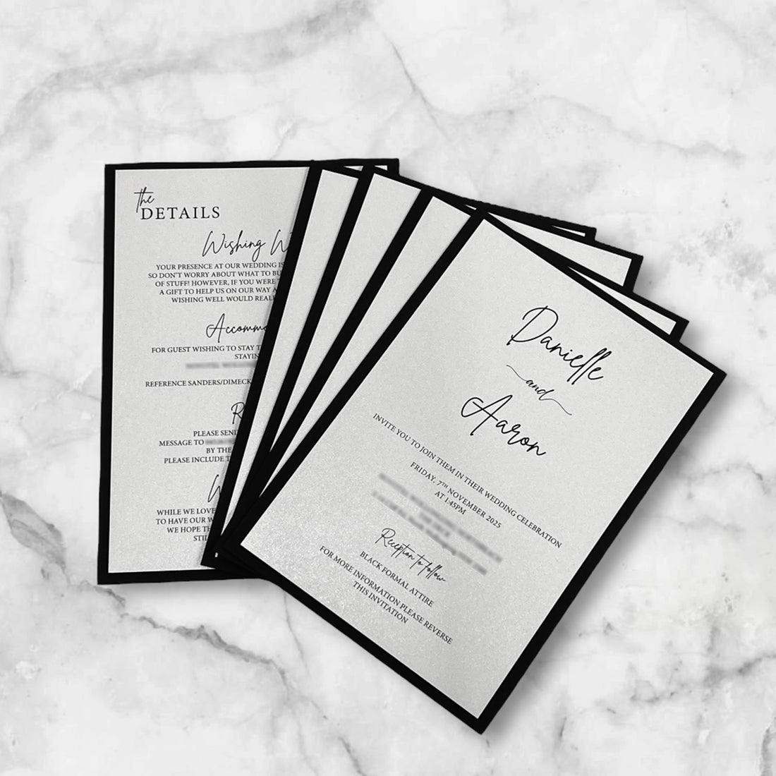 Customised Flat Backing Invitation
