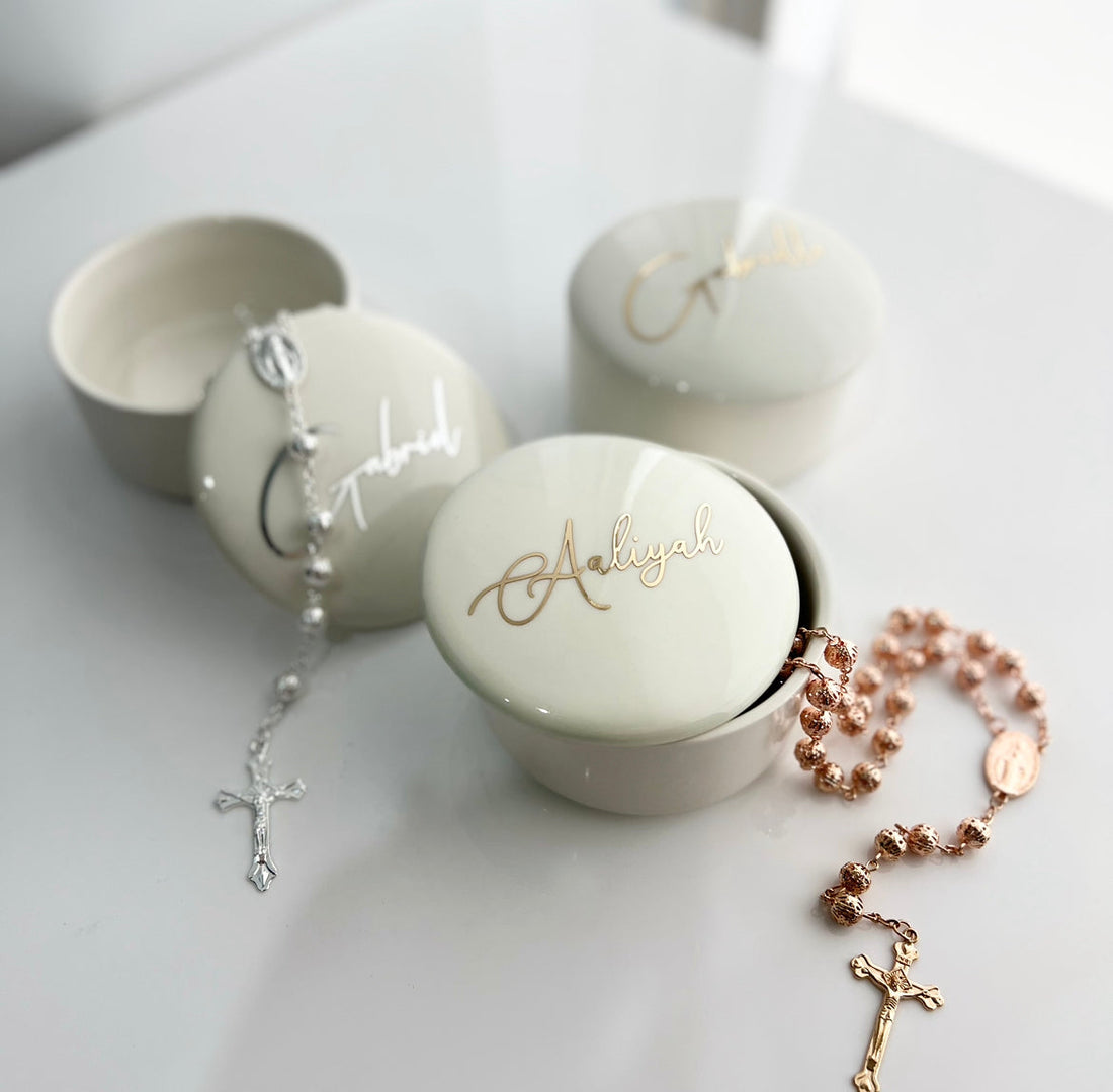 Ceramic Rosary Box