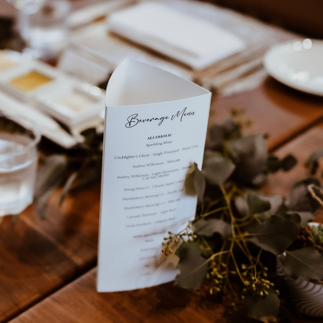Customised Trifold Menu